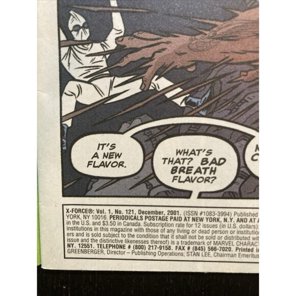 X-Force: No. 119 - 121 & No. 126. Marvel Comics, (2001 -02) - Picture 10 of 13